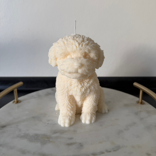 Maltese Dog Candle