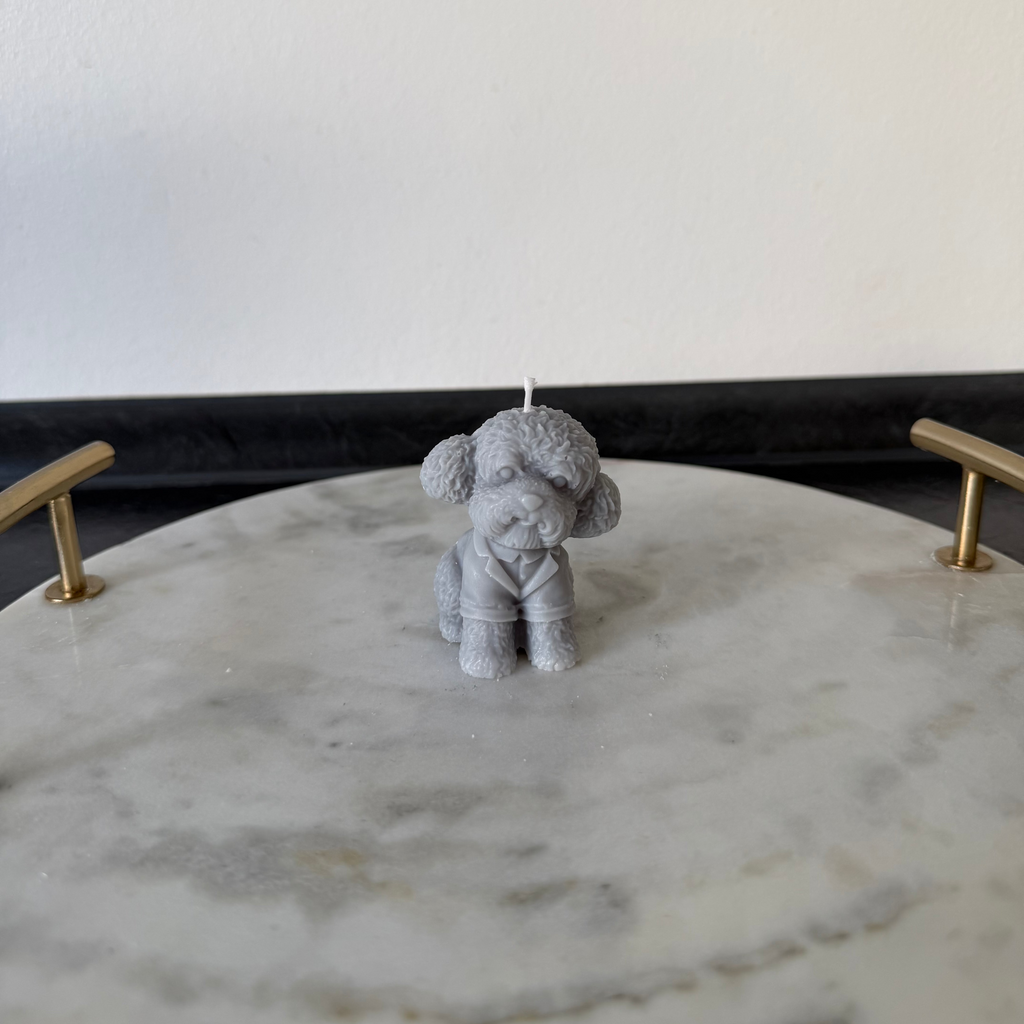 Mini Poodle Dog Candle